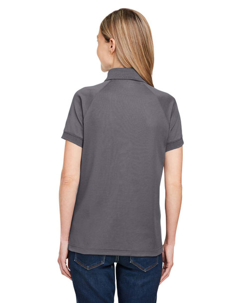 Harriton M208W Ladies' Charge Snag and Soil Protect Polo | Dark Charcoal