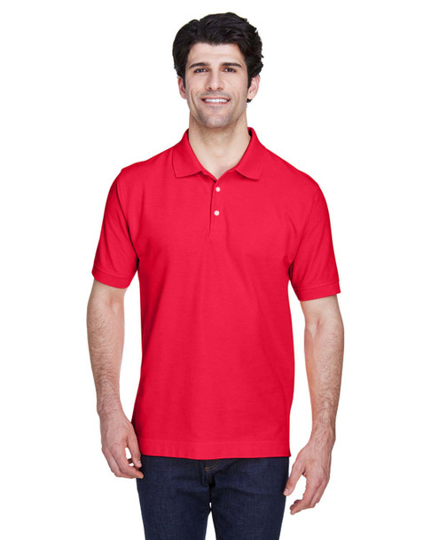Devon & Jones D100 Men's Pima Pique Polo Shirt | Red