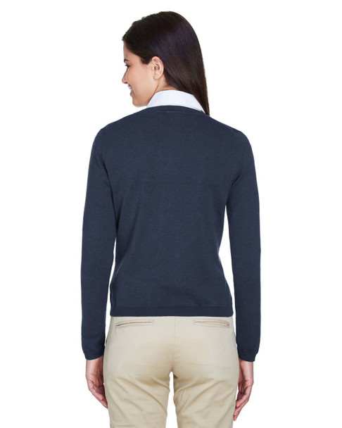 Devon & Jones D475W Ladies' V-Neck Sweater | Navy