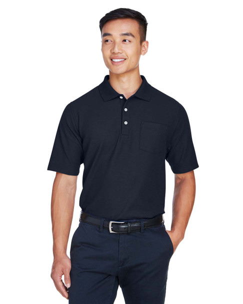 Devon & Jones DG150P DRYTEC20 Performance Pocket Polo Shirt | Navy