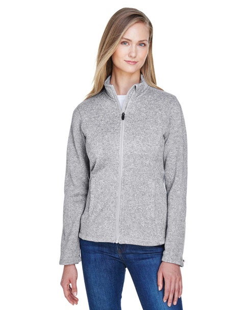 Devon & Jones DG793W Ladies' Bristol Full-Zip Sweater Fleece Jacket | Grey Heather
