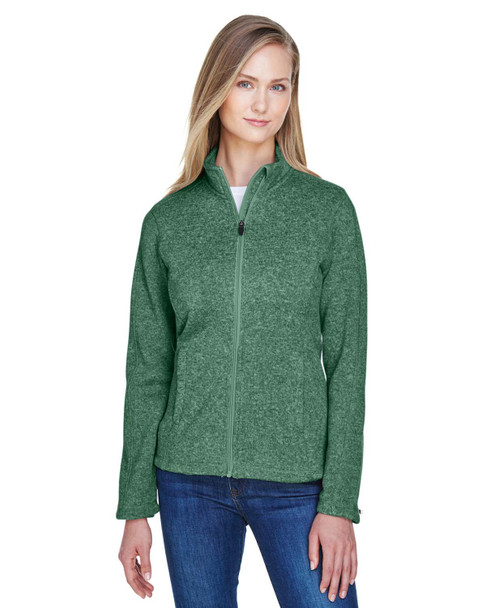 Devon & Jones DG793W Ladies' Bristol Full-Zip Sweater Fleece Jacket | Forest Heather