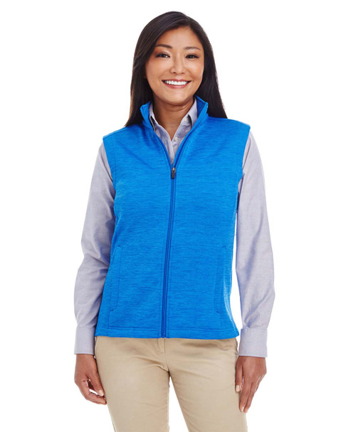 Devon & Jones DG797W Ladies' Malange Fleece Vest | French Blue Heather