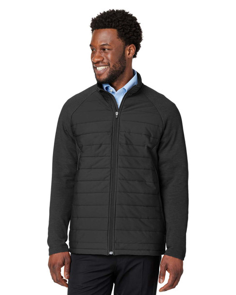 Devon & Jones DG704 Men's New Classics Charleston Hybrid Jacket | Black Melange/ Black