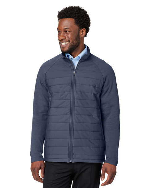 Devon & Jones DG704 Men's New Classics Charleston Hybrid Jacket | Navy Melange/ Navy