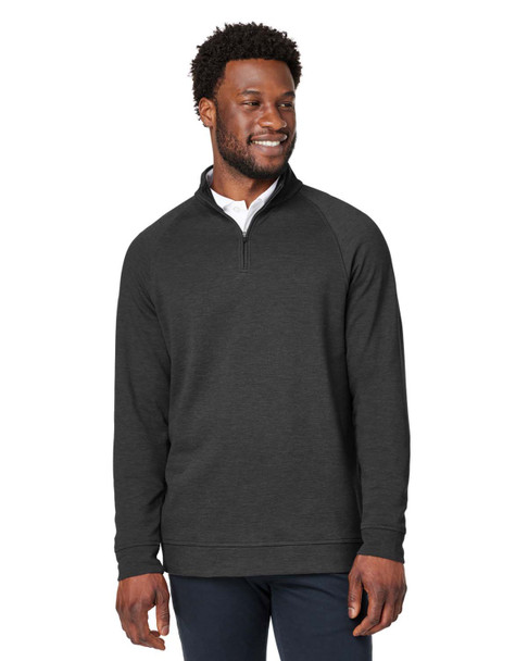 Devon & Jones DG481  Men's New Classics Charleston Quarter-Zip | Black Melange