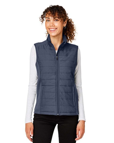 Devon & Jones DG706W Ladies' New Classics Charleston Hybrid Vest | Navy Melange/ Navy