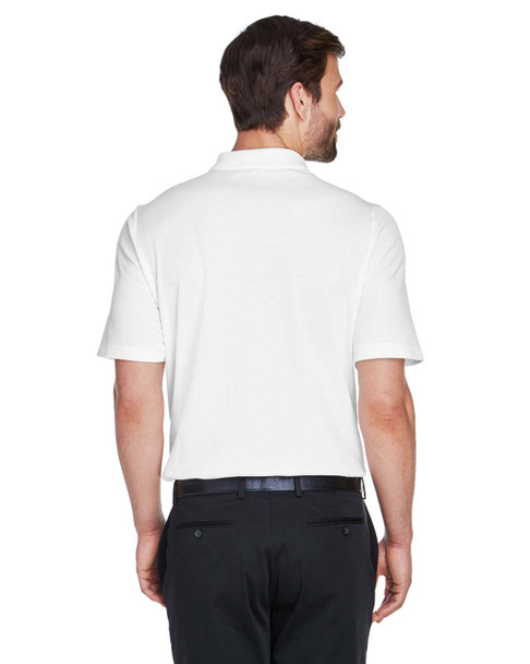 Devon & Jones DG20 Men's CrownLux Performance Plaited Polo Shirt | White