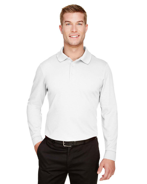 Devon & Jones DG20LT Men's Tall CrownLux Performance Plaited Long-Sleeve  Polo Shirt