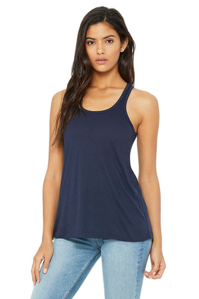 Women's Flowy Racerback Tank Dark Grey Heather / M