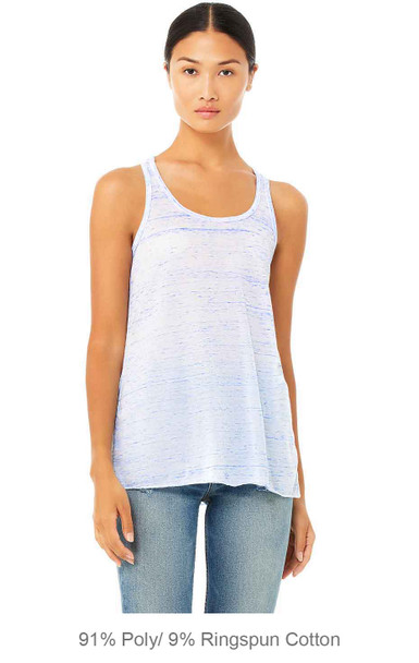 Bella+Canvas 8800 Flowy Racerback Tank Top | Blue Marble