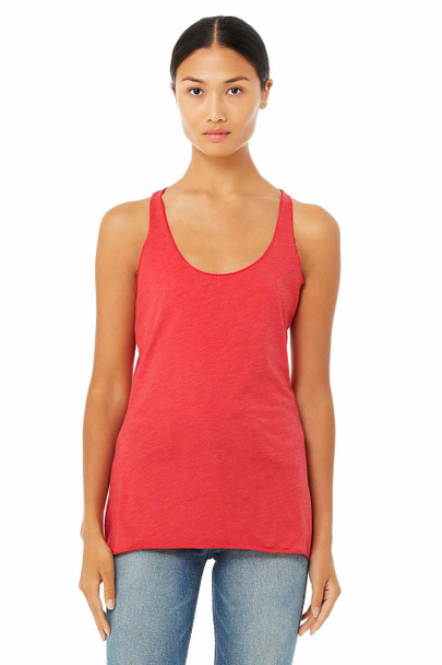 Bella+Canvas 8430 Women's Tri-Blend Racerback Tank Top | Red Triblend