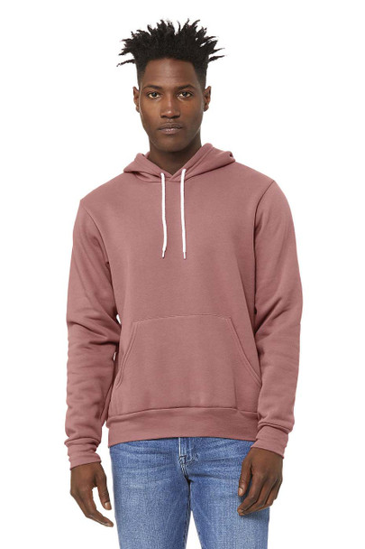 Bella+Canvas 3719 Poly-Cotton Fleece Pullover Hoodie | Mauve