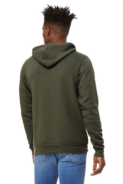 Bella+Canvas 3719 Poly-Cotton Fleece Pullover Hoodie | Military Green