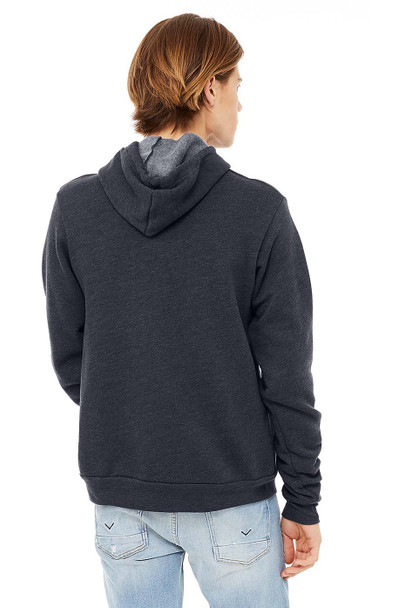 Bella+Canvas 3719 Poly-Cotton Fleece Pullover Hoodie | Heather Navy