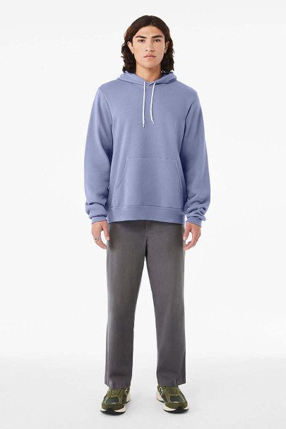 Bella+Canvas 3719 Poly-Cotton Fleece Pullover Hoodie | Lavender Blue