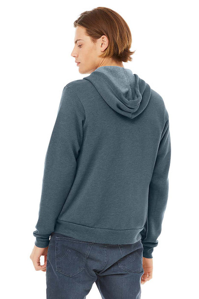 Bella+Canvas 3739 Unisex Poly-Cotton Fleece Zip Hoodie | Heather Slate