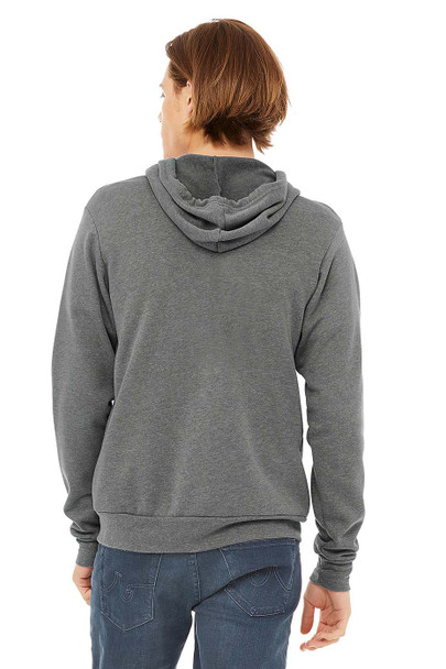 Bella+Canvas 3739 Unisex Poly-Cotton Fleece Zip Hoodie | Deep Heather