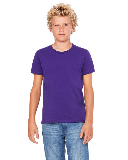 Bella+Canvas 3001Y Youth Jersey T-Shirt | Team Purple