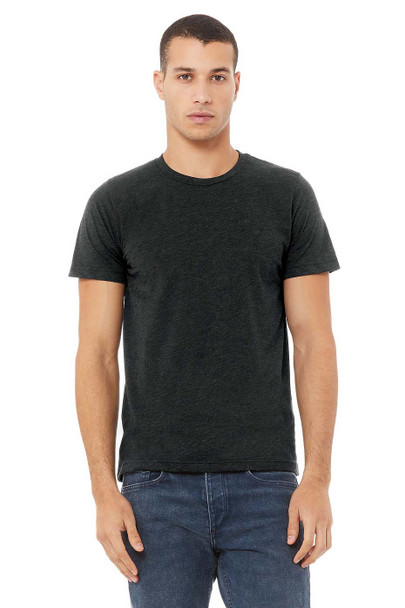 Bella+Canvas 3413C Unisex Tri-Blend T-Shirt | Charcoal Black Triblend
