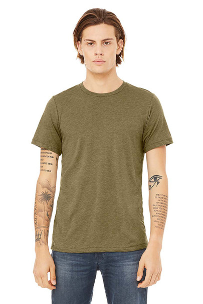 Bella+Canvas 3413C Unisex Tri-Blend T-Shirt | Olive Triblend