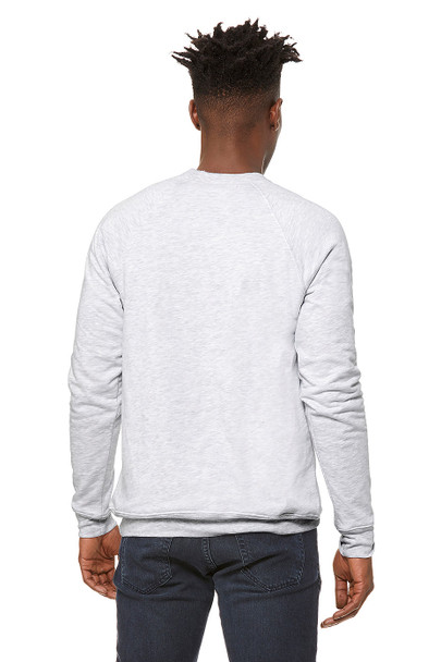 Bella+Canvas 3901 Unisex Fleece Raglan Crewneck Sweatshirt | Ash