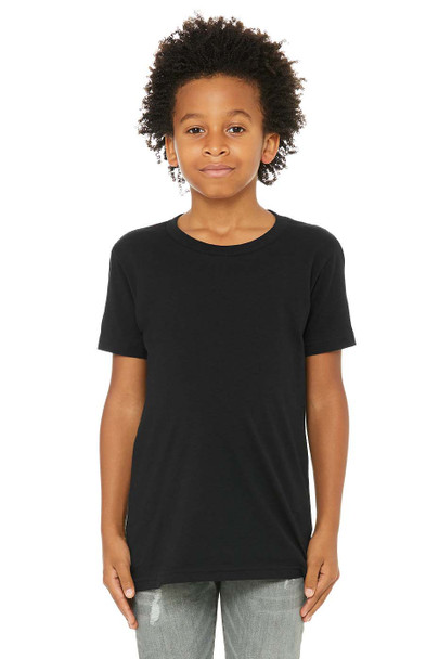 Bella+Canvas 3413Y Youth Tri-Blend T-shirt | Solid Black Triblend