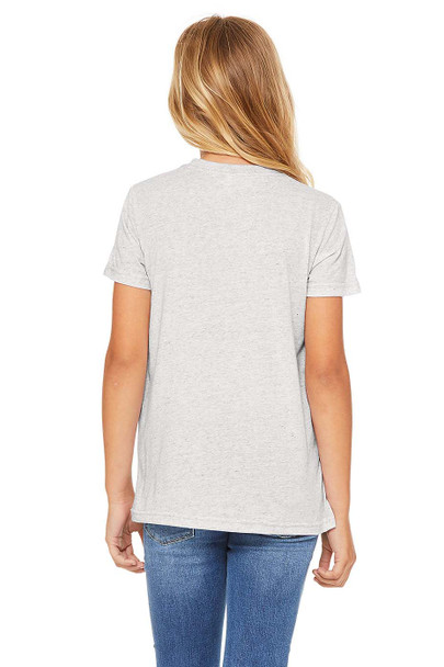 Bella+Canvas 3413Y Youth Tri-Blend T-shirt | White Fleck Triblend