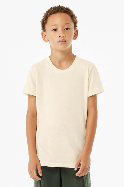 Bella+Canvas 3413Y Youth Tri-Blend T-shirt | Solid Natural Triblend
