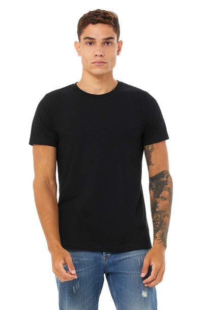 Bella+Canvas 3001CVC Unisex Heather T-shirt | Solid Black Blend