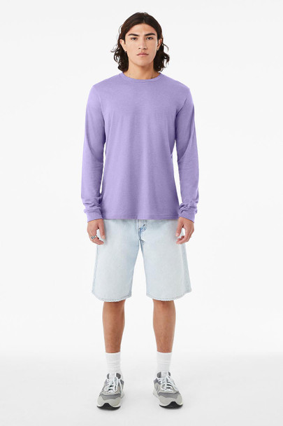 Bella+Canvas 3501CVC Unisex  CVC Jersey Long-Sleeve T-Shirt | Heather Dark Lavender