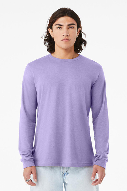 Bella+Canvas 3501CVC Unisex  CVC Jersey Long-Sleeve T-Shirt | Heather Dark Lavender