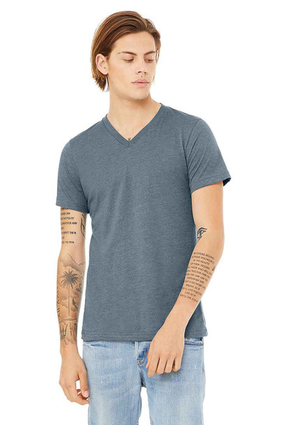 Bella+Canvas 3005CVC Unisex CVC Jersey V-Neck T-Shirt | Heather Slate