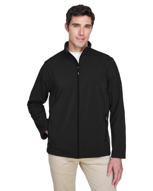 Core365 88184T Tall Fleece Soft Shell Jacket | Black