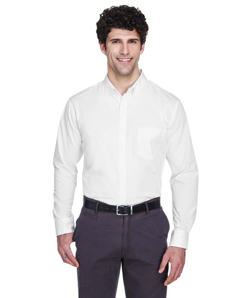 Core365 88193 Operate Long-Sleeve Twill Shirt | White