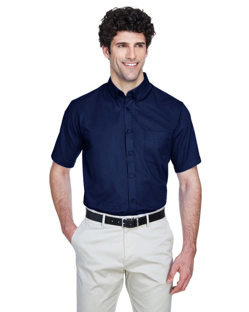 Core365 88194T Tall Optimum Short-Sleeve Twill Shirt | Classic Navy