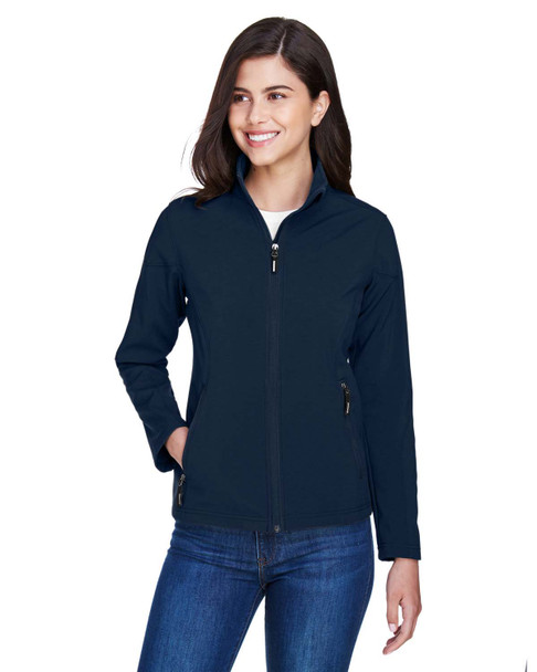 Core365 78184 Ladies' Fleece Soft Shell Jacket | Classic Navy