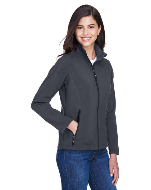 Core365 78184 Ladies' Fleece Soft Shell Jacket | Carbon