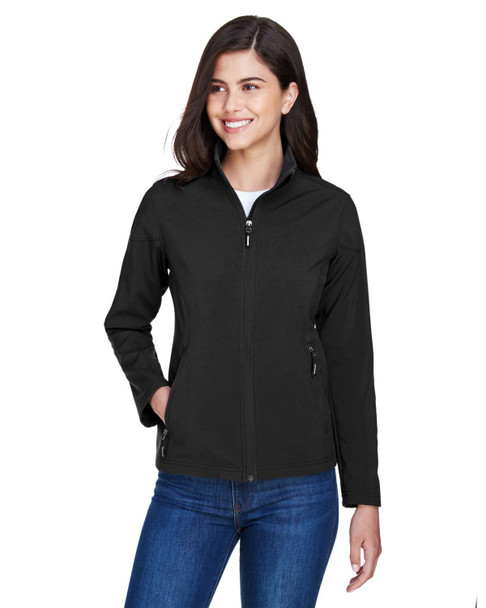 Core365 78184 Ladies' Fleece Soft Shell Jacket | Black