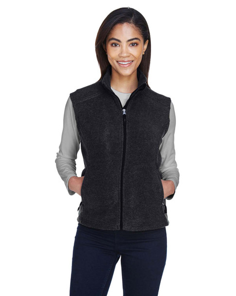 Core365 78191 Ladies' Journey Fleece Vest | Heather Charcoal