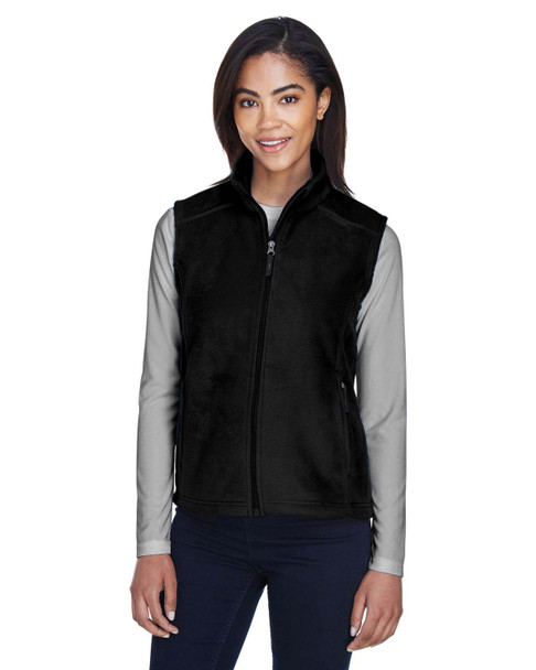 Core365 78191 Ladies' Journey Fleece Vest | Black