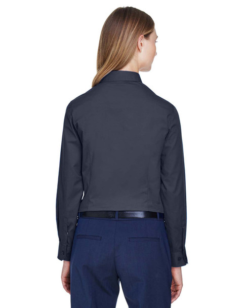 Core365 78193 ladies' Long-Sleeve Twill Shirt | Carbon