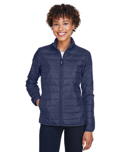 Core365 CE700W Ladies' Prevail Packable Puffer Jacket | Classic Navy