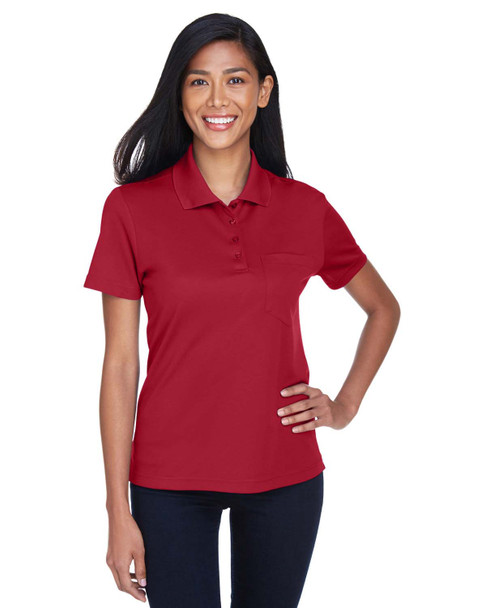 Core365 78181P Ladies' Origin Performance Piqué Polo with Pocket | Classic Red