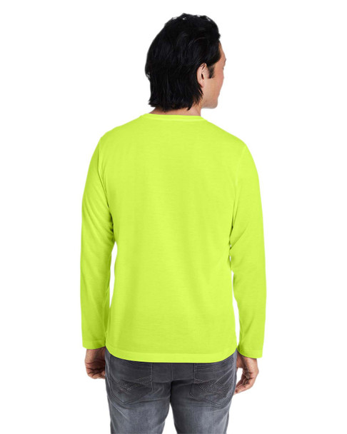 Core365 CE111L Adult Fusion ChromaSoft Performance Long-Sleeve T-Shirt | Safety Yellow