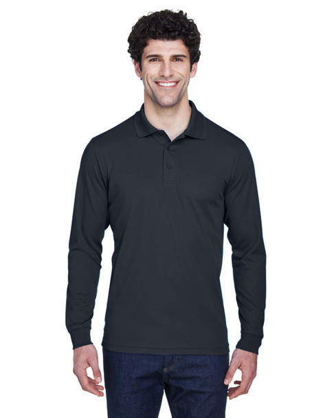Core365 88192 Pinnacle Performance Long-Sleeve Pique Polo Shirt | Carbon