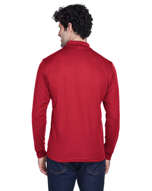 Core365 88192 Pinnacle Performance Long-Sleeve Pique Polo Shirt | Classic Red