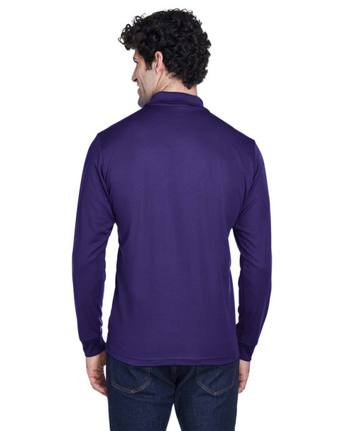 Core365 88192 Pinnacle Performance Long-Sleeve Pique Polo Shirt | Campus Purple