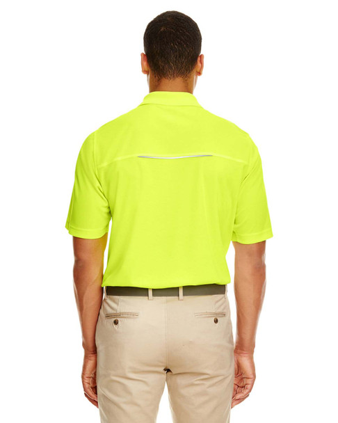 Core365 88181R Men's Radiant Performance PiquePolo Shirt with Reflective Piping | Safety Yellow