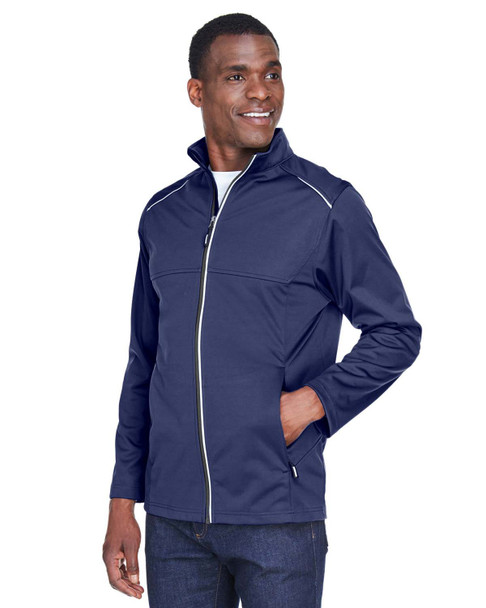 Core365 CE708 Men's Techno Lite Three-Layer Knit Tech-Shell Jacket | Classic Navy